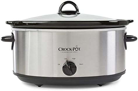 Crock-Pot 7 Quart Oval Manual Slow Cooker – Stainless Steel T7KI