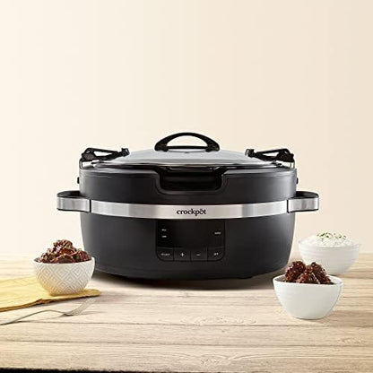 Crock-Pot Thermoshield 6 Quart Slow Cooker with Carry Handles 3UM9