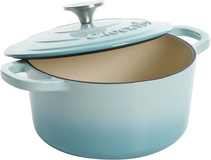 Crock-Pot 3 Quart Enameled Cast Iron Dutch Oven – Aqua 9NT4