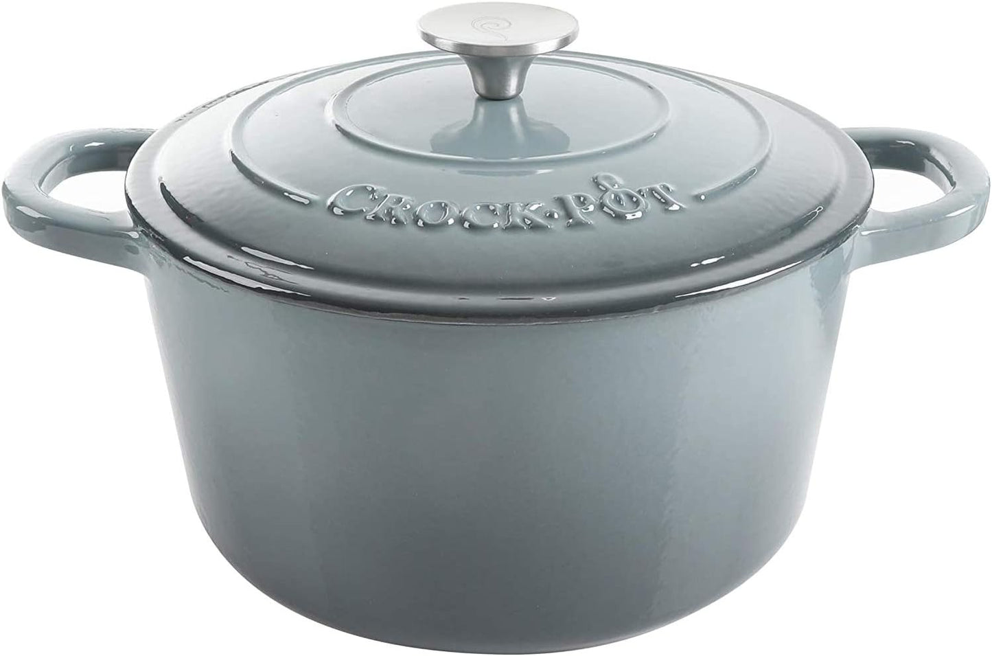 Crock-Pot 3 Quart Enameled Cast Iron Dutch Oven – Aqua 9NT4