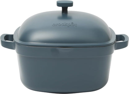 Crock-Pot 3 Quart Enameled Cast Iron Dutch Oven – Aqua 9NT4